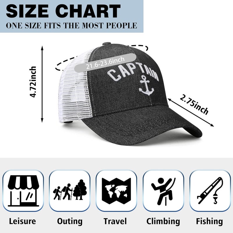 singwe Outdoor Hat Captain Hats Hunting Hat Biggfoot Hat Mountain Baseball Cap Sailing Trucker Hat for Men Women - Image 4